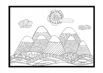OBRAZ PLAKAT W RAMIE 33x43 cm Góry PD224