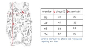 ŚPIOCHY NIEMOWLĘCE 62 ŚPIOSZKI ROZPINANE BAWEŁNA WISIENKI /85/