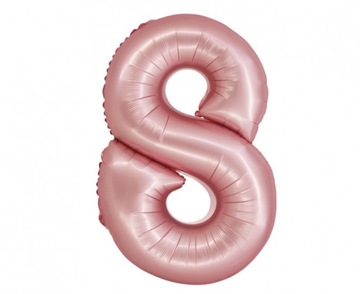 Balon foliowy Smart Cyfra 9 j. różowa matowa 76 cm