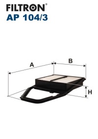 фото thumb №14, Фильтр воздуха ap104/3 do honda civic vii 1.4 1.7