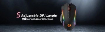 Беспроводная игровая мышь Redragon M810 Pro, проводная игровая мышь с разрешением 10 000 точек на дюйм