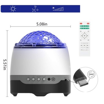 ПРОЕКТОР OCEAN SKY STARS СВЕТОДИОДНЫЙ НОЧНИК ПРОЕКТОР BLUETOOTH ДИНАМИК