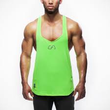 Верхняя майка GA Gym Aesthetics серый+неоновый R.M