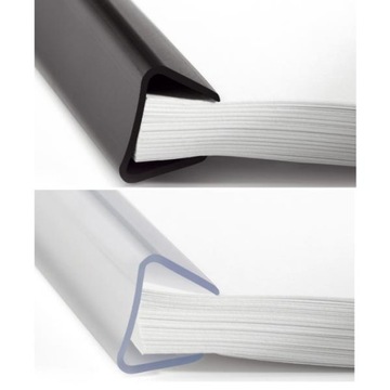 Grzbiety zaciskowe A4 12mm 25szt białe DURABLE