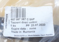 фото thumb №2, Skoda scala 657 прокладка дверь левый задняя org nowa