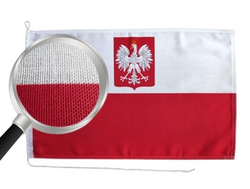 Яхтный флаг Bandera LEN Polska с гербом Lniana STRONG PREMIUM