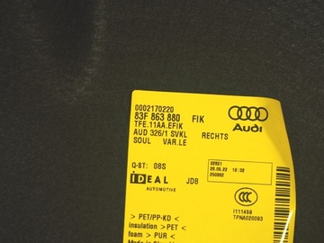 фото thumb №13, Audi q3 83a sportback 18km оббивка багажника підлога обшивки