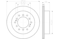 фото thumb №1, Hella гальмівні диски гальмівні 2szt toyota 4 runner 4.0 vv