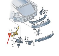 фото thumb №1, Audi e-tron gt rear правий бампер розпірка 4j3807202