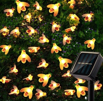СОЛНЕЧНАЯ Пчелка Гирлянда 20LED струна САД