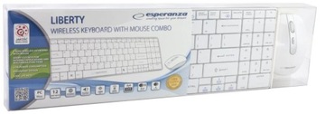 КОМПЛЕКТ БЕСПРОВОДНАЯ КЛАВИАТУРА + МЫШЬ USB МЫШЬ 2,4 ГГЦ QWERTY PL SLIM