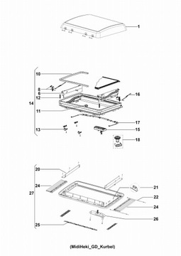 Уплотнитель окна Dometic Midi Heki Style 70x50 Резина