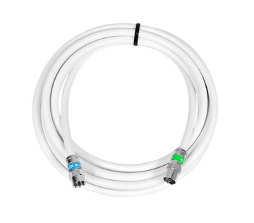 KABEL ANTENOWY WTYK F GNIAZDO TV PRZEWÓD KONCENTRYCZNY 3m PREMIUM
