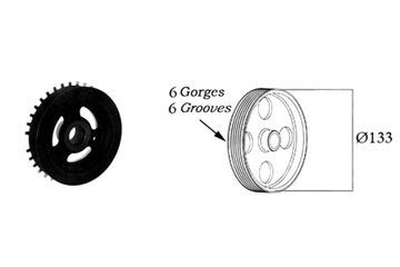 фото thumb №1, Sasic 2156040 колесо ременное, wał коленчатый