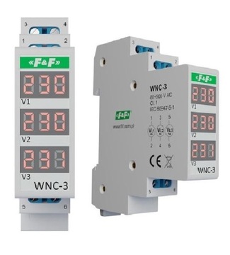 ИНДИКАТОР НАПРЯЖЕНИЯ F&F 3-ФАЗНЫЙ ЖК-дисплей WNC-3