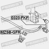Резиновый элемент стабилизатора задний d26 febest mzsb-gfr в Украине, фото thumb