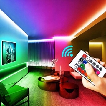 СВЕТОДИОДНАЯ ЛЕНТА RGB 10 м ВОДОНЕПРОНИЦАЕМАЯ Светодиодная лента 5050 230 В 12 В Разноцветная ДЛЯ ДИСТАНЦИОННОГО УПРАВЛЕНИЯ