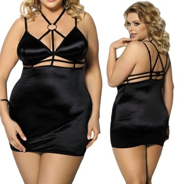 ЭРОТИЧЕСКАЯ ЧЕРНАЯ НОЧНАЯ РУБАШКА пышная XXL+AN