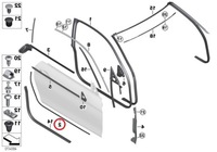 фото thumb №1, Оригінальний номер bmw f32 f33 f82 права нижня прокладка двері