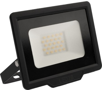 Naświetlacz Halogen Lampa LED Oprawa SLIM 20W 4000K IP65 Czarna Kobi