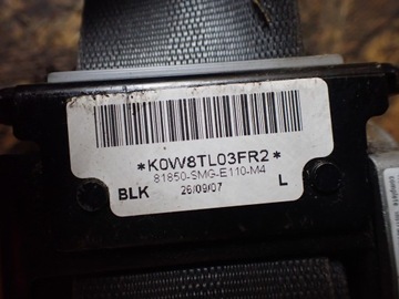 фото thumb №9, Pas безопасности левый p honda civic viii 2007r 2.2 i-ctdi 81850-smg-e110