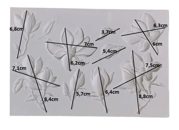 Foremka silikonowa do odlewów forma Kwiaty magnolie magnolia