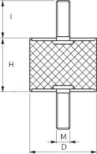 WIBROIZOLATOR A 50X40 M10 poduszka gumowa