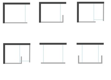 MEXEN KIOTO ŚCIANKA PRYSZNICOWA WOLNOSTOJĄCA 120 x 200 CM ZŁOTA szkło 8 mm