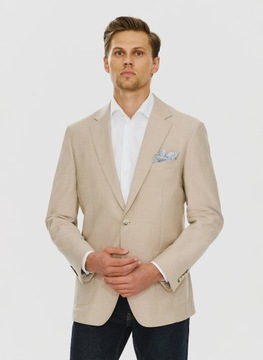 Бежевый однобортный мужской пиджак Slim Fit PAKO LORENTE 182/48
