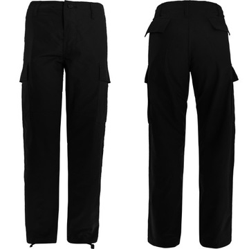 SPODNIE BOJÓWKI taktyczne SLIM FIT czarne BLACK L