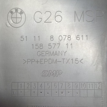фото thumb №9, Bmw 4 g26 i4 ковзун кріплення бампера лівий переднє 51118078611