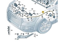 фото thumb №1, Тяга замка трос открывания капота защёлка передний audi q7 оригинал aso