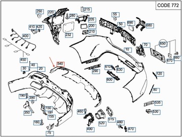 фото thumb №14, Новый оригинальный диффузор задний бампер amg mercedes gle c292 a2928840300