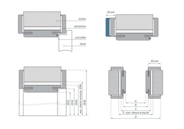 Ościeżnica regulowana Classen Lakier UV Pure Graphite 340-360 60P