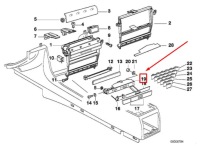фото thumb №8, Bmw 7 e38 передній центральний console cup тримач 51168163005 8163005