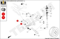 фото thumb №15, Втулка важеля mitsubishi t. galant/outlander/ c-crosser/4007 !!!поперечний