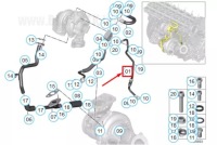 Купить Bmw 5 e60 шланг подводящий масло do турбонагнетателя 11427795970 7795970, фото thumb