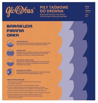 Пила ленточная BARAKUDA /HOR/ 4005х40х1,1 ГЛОБУС