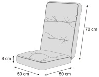 Подушка для садового кресла Armchair Lounger 50x50x70