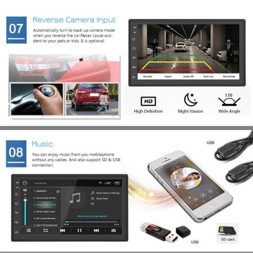 РАДИО 2DIN ANDROID USB BT GPS WIFI SPOTIFY СИДЕНЬЕ
