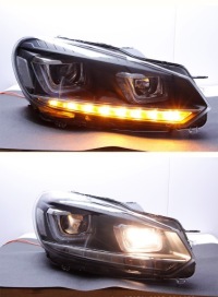 фото thumb №14, Комплект фари автомобільних повний led do vw golf 6 mk6 2008-2014 лампи передні