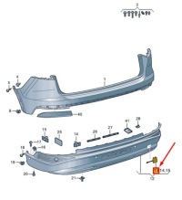 фото thumb №1, Audi q4 e-tron rear бампер буксировочный eye cover 89a8074419b9