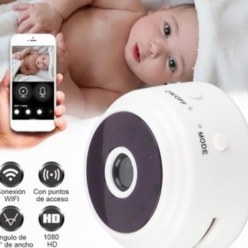 МИНИ БЕСПРОВОДНАЯ WIFI КАМЕРА HD1080P БЕЛАЯ