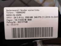 фото thumb №7, Крыло правый левый перед bmw z4 g29 c37 frozen