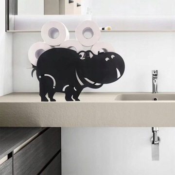Держатель для туалетной бумаги Black Hippo - забавная встреча