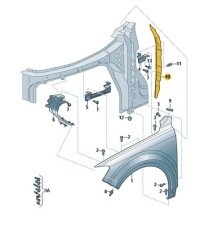 фото thumb №1, Audi оригінальний номер 4m0821111 захист крила