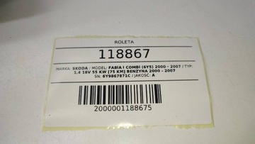 фото thumb №6, Ролета багажника зад задняя skoda fabia i 6y9867871c