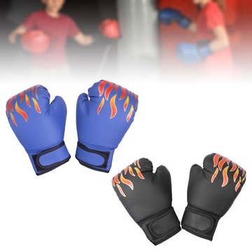 Перчатки для ударов d-Punching Mitts, 2 пары детских тренировочных боксерских перчаток, черные и синие
