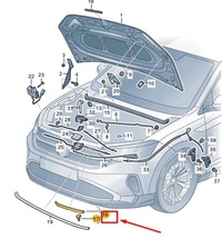фото thumb №1, Vw taigo cs передняя часть left bonnet уплотнитель 2g7823707