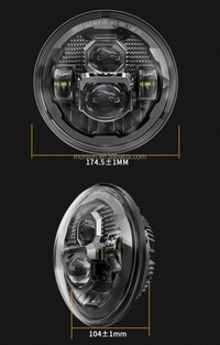 фото thumb №9, Лампы фары led перед 7" 84w jeep wrangler jk tj cj jl rubikon sahara